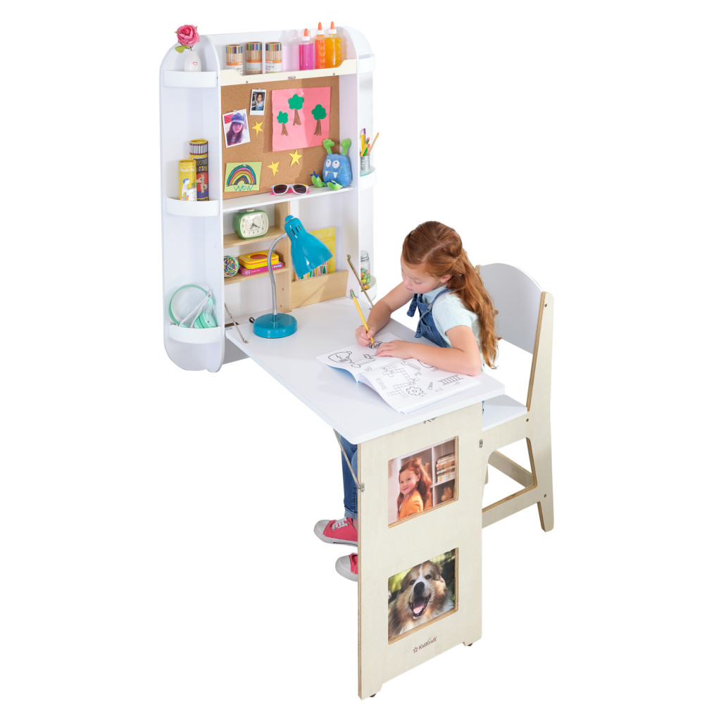 Kidkraft Arches Floating Wall Desk & Chair White Toy Dubai (Toys