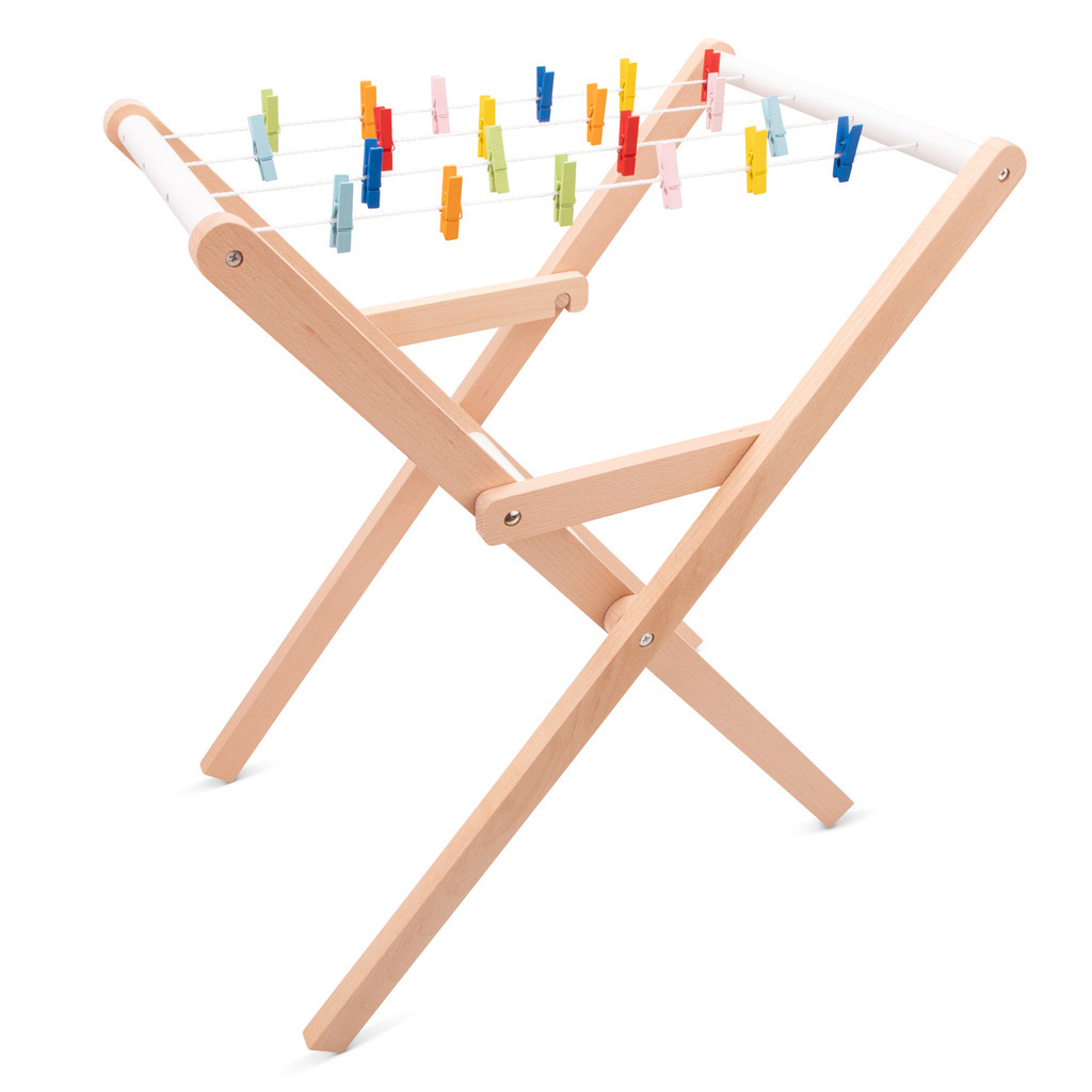 Wooden Clothes Drying Rack Toy Dubai Toys MENA LLC wooden-clothes-drying-rack-toy-dubai-toys-mena-llc
