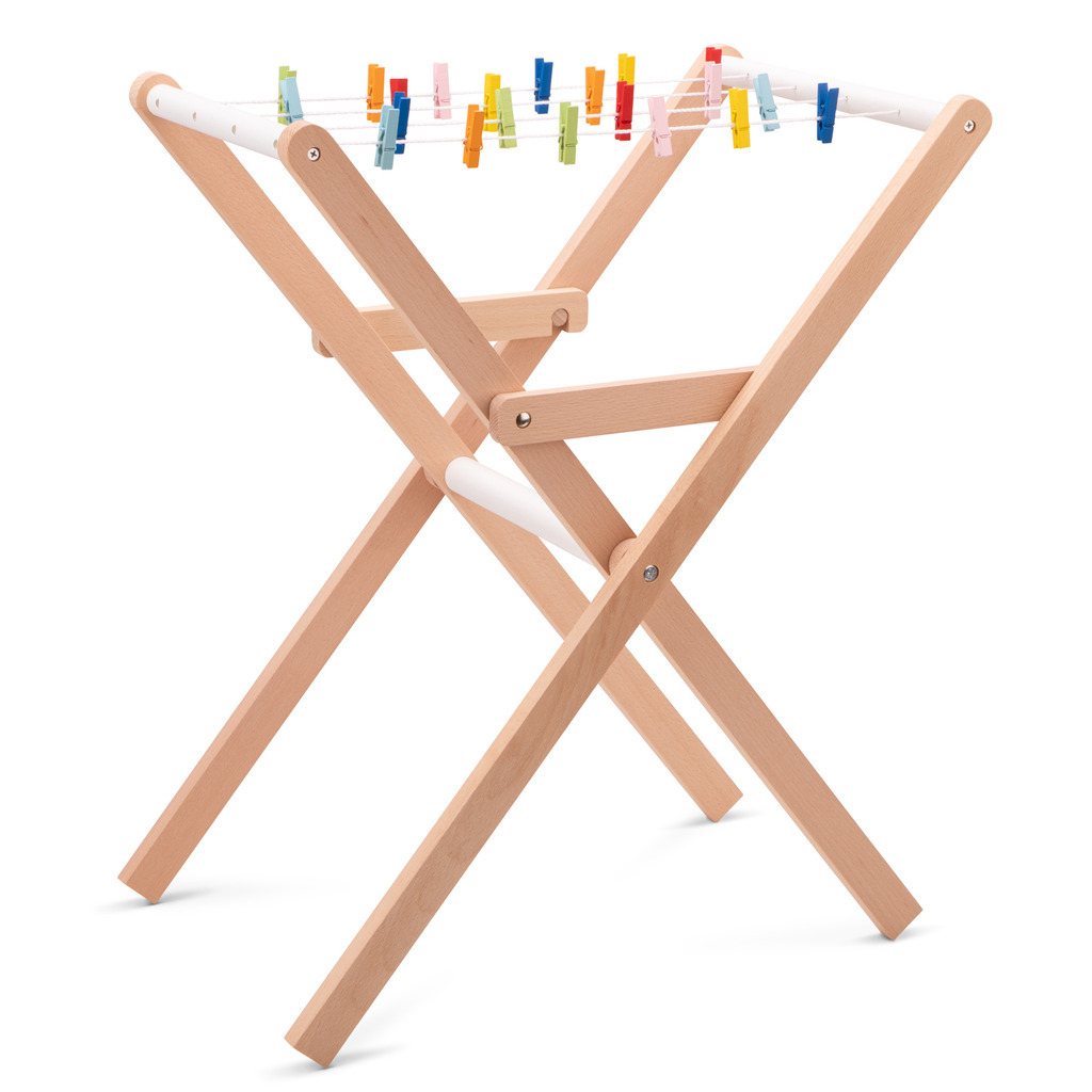 Wooden Clothes Drying Rack Toy Dubai Toys MENA LLC wooden-clothes-drying-rack-toy-dubai-toys-mena-llc