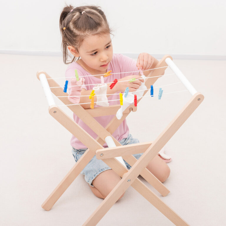 Wooden Clothes Drying Rack - Toy Dubai (Toys MENA LLC)