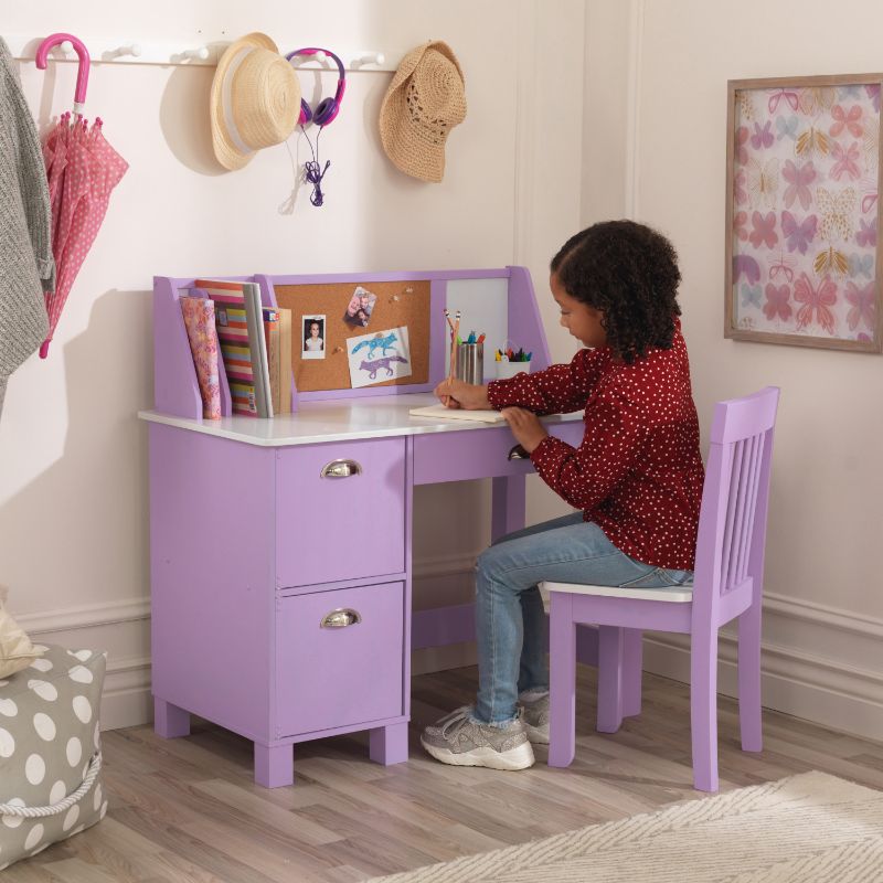 Kidkraft Study Desk with Chair Lavender Toy Dubai (Toys MENA LLC)