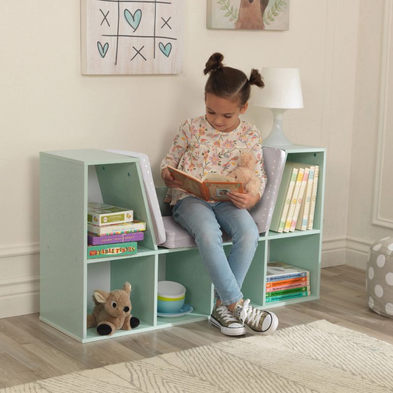 Kidkraft Bookcase with Reading Nook Mint Toy Dubai (Toys MENA LLC)