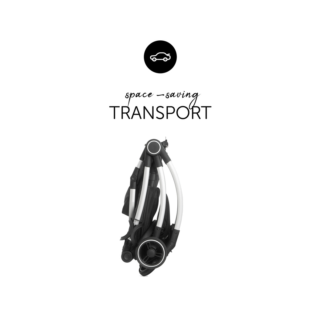 Hauck - standard stroller Colibri - Black - Toy Dubai (Toys MENA LLC)