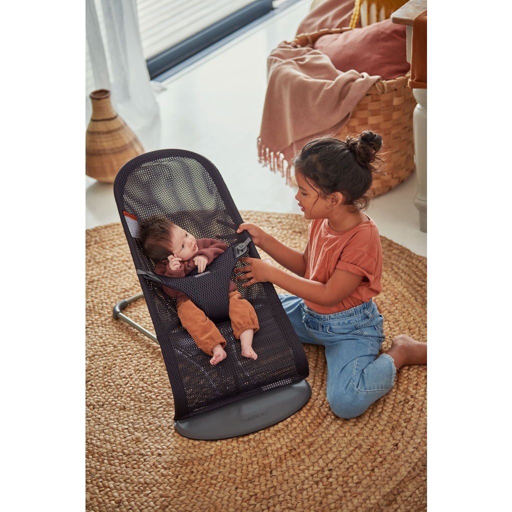 BABYBJÖRN Bouncer Bliss Anthracite, Mesh Toy Dubai (Toys MENA LLC)