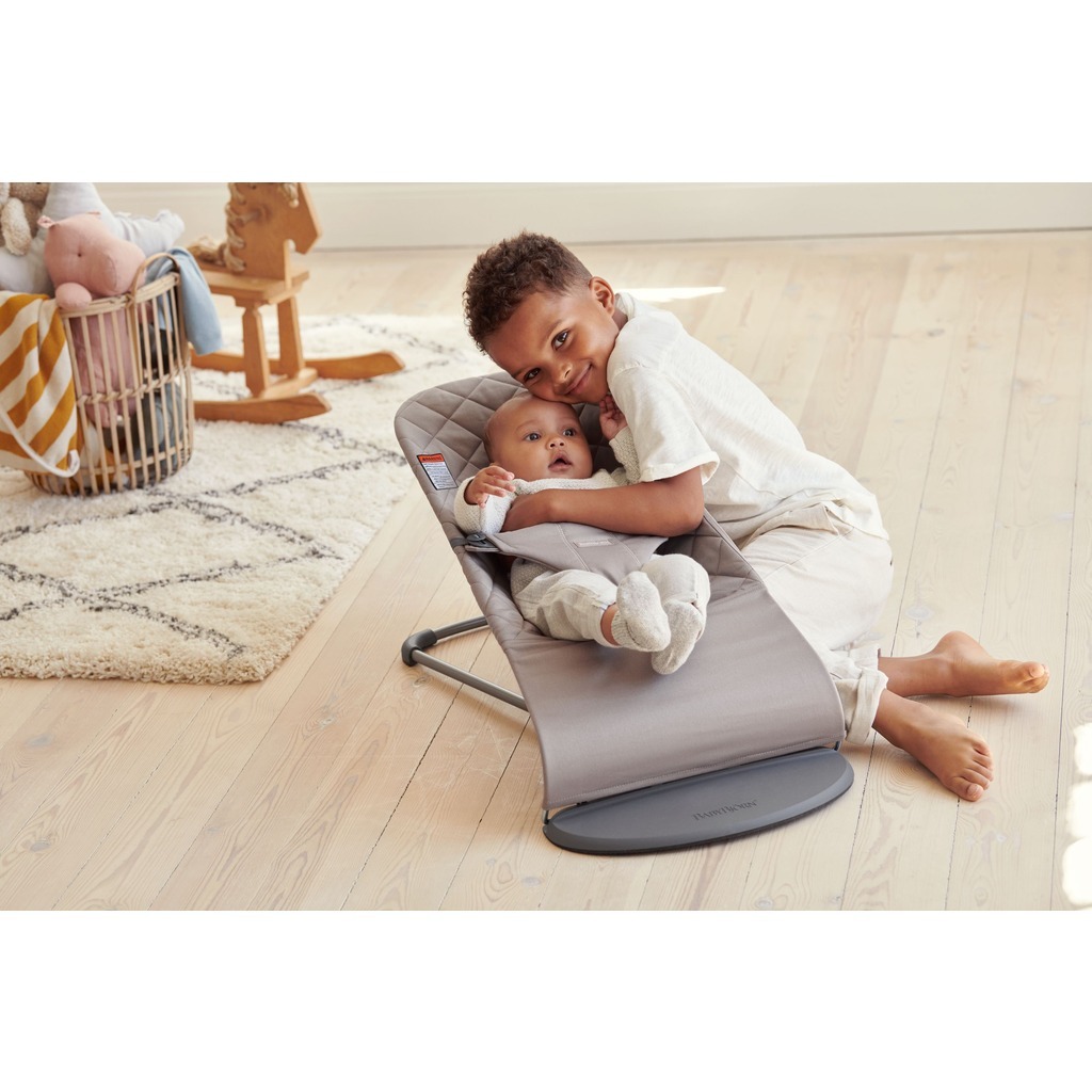 BABYBJÖRN Bouncer Bliss Sand grey, Cotton Toy Dubai (Toys MENA LLC)