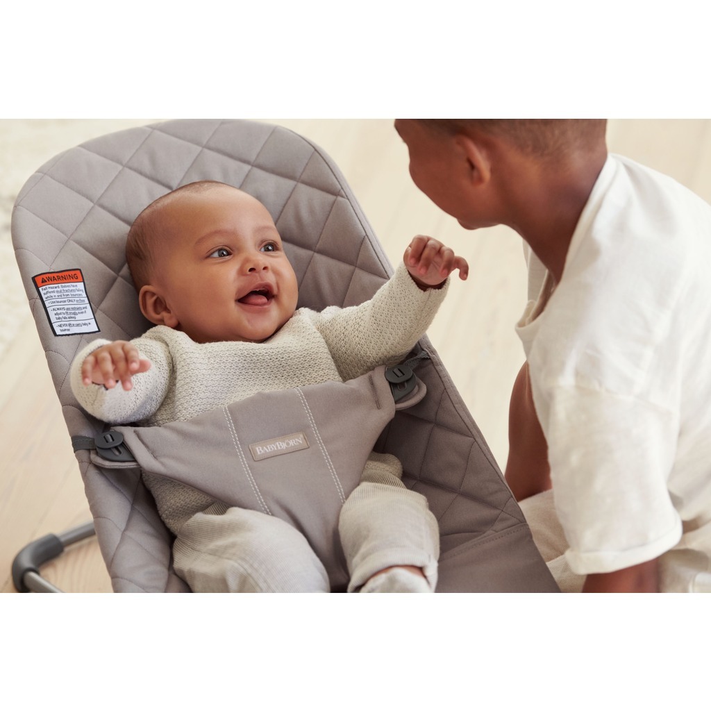 BABYBJÖRN Bouncer Bliss Sand grey, Cotton Toy Dubai (Toys MENA LLC)