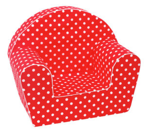 Arm Chair – Red with White Spots