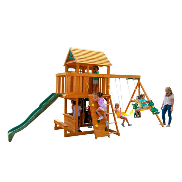 Kidkraft Ashberry Wooden Swing Set / Playset Toy Dubai (Toys MENA LLC)