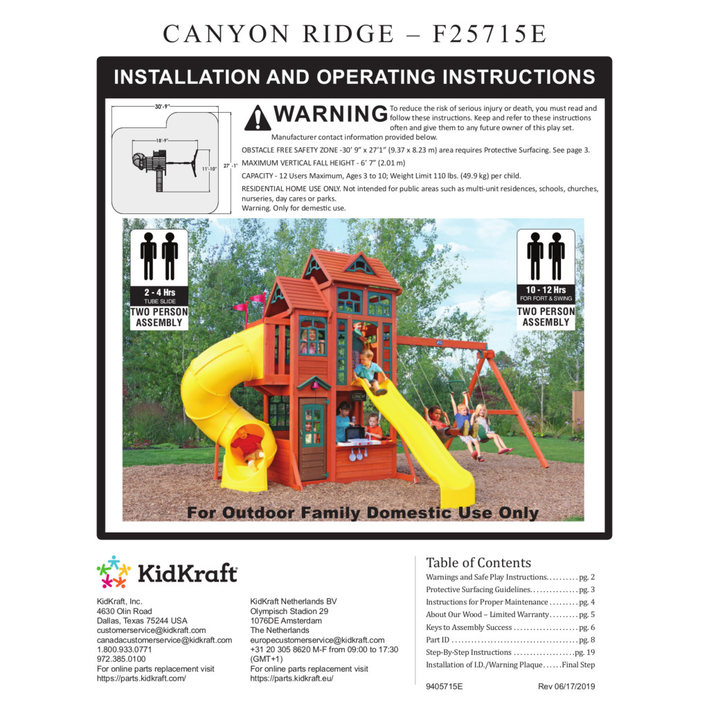 Kidkraft Canyon Ridge Wooden Swing Set / Playset Toy Dubai (Toys MENA