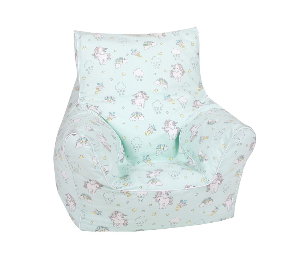 Delsit Bean Chair Mint – Unicorns