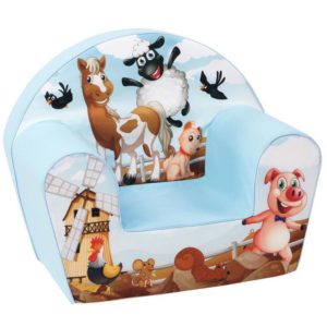 Delsit Arm Chair – Farm Animals Blue