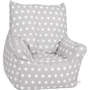 Delsit Bean Chair – Grey W. Dots