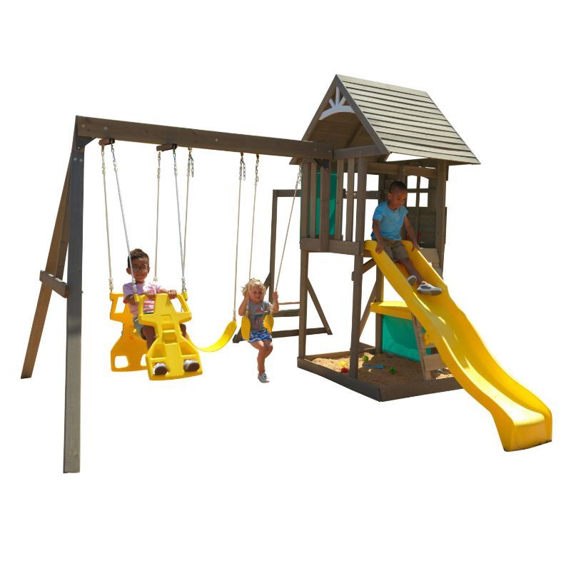 Kidkraft Hampton Wooden Swing Set / Playset Toy Dubai (Toys MENA LLC)