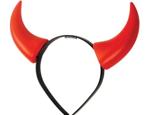 Mad Toys Spooky Red Devil Horns Headband Halloween Costumes Accessories for Kids and Adult