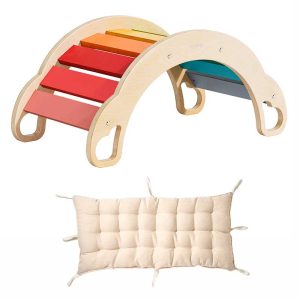 Mideer – Rainbow Wooden Climber with Cushion