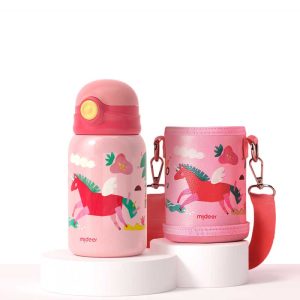 Mideer – Vacuum Insulated Bottle 450ml with Bottle Holder – Unicorn