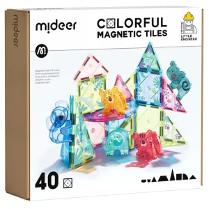 Mideer – Colorful Magnetic Tiles 40 pcs