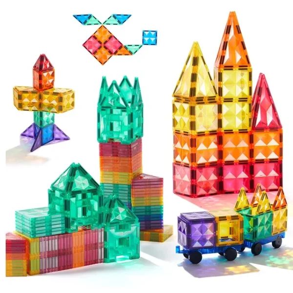 Mideer - Colorful Magnetic Tiles 100 pcs - Toy Dubai