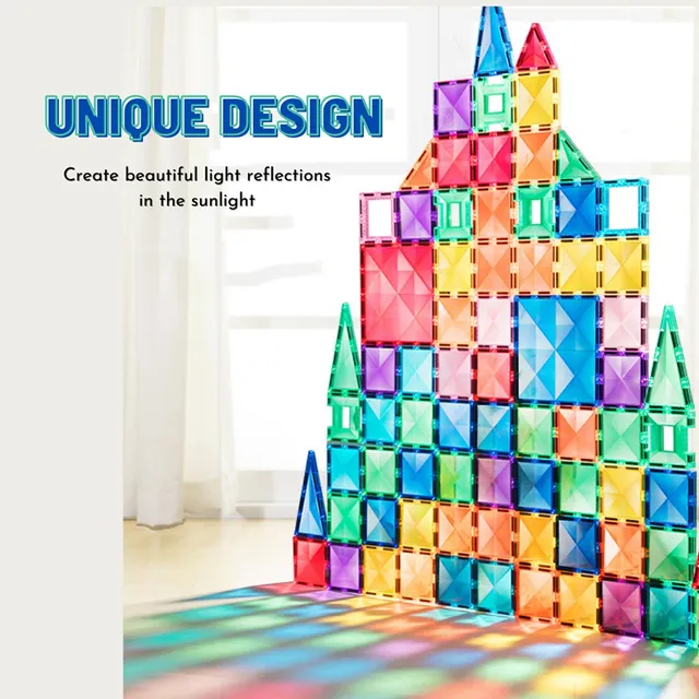 Mideer - Colourful Magnetic Tiles - 60pcs (14)