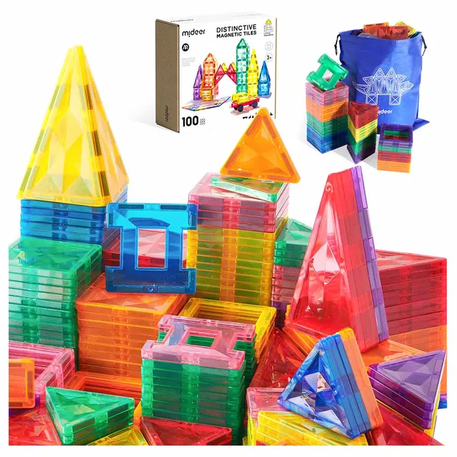 Mideer - Distinctive Magnetic Tiles - 100pcs (1)