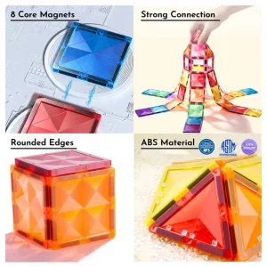 Mideer - Distinctive Magnetic Tiles - 100pcs (14)