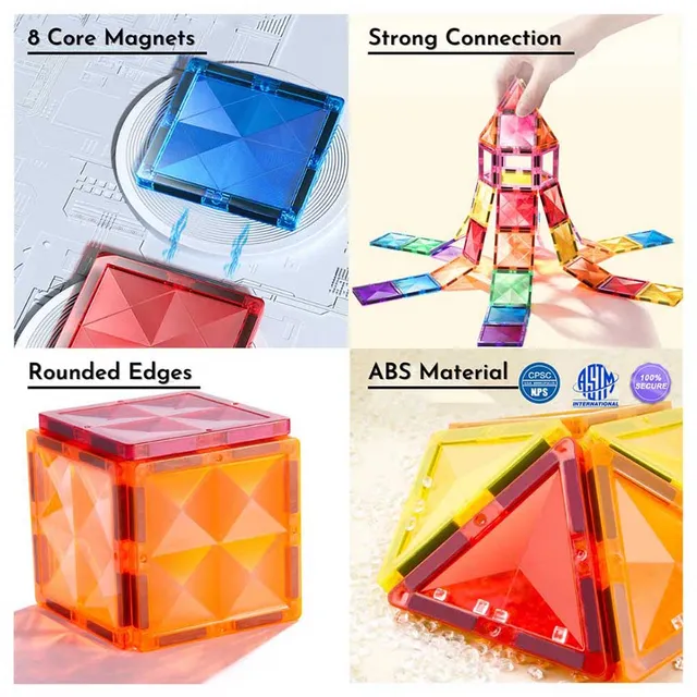 Mideer - Distinctive Magnetic Tiles - 100pcs (14)