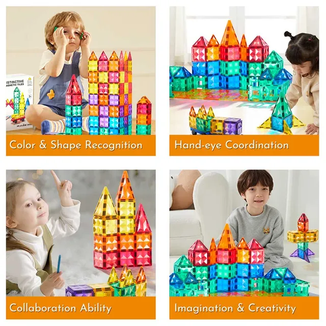 Mideer - Distinctive Magnetic Tiles - 100pcs (16)