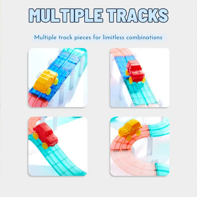 Mideer - Grooved Magnetic Tiles - Racing Track (8)