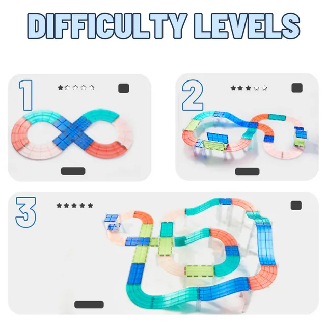 Mideer - Grooved Magnetic Tiles - Racing Track (9)