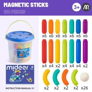 Mideer - Magnetic Sticks - 100 Pcs (7)