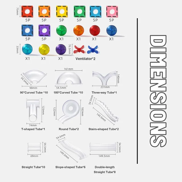Mideer - Magnetic Tiles Marble Run Edition - 100 pcs (7)