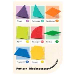 Mideer - Magnetic Wooden Geometry Blocks - 250pcs (10)