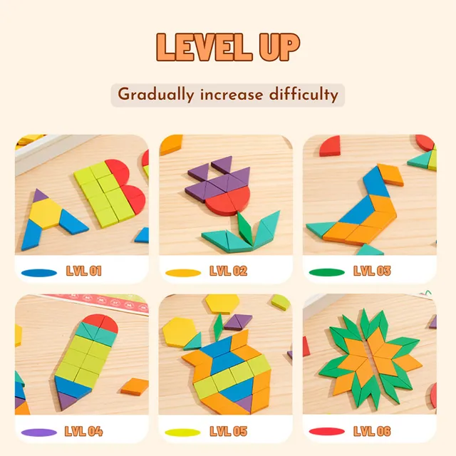 Mideer - Magnetic Wooden Geometry Blocks - 250pcs (15)