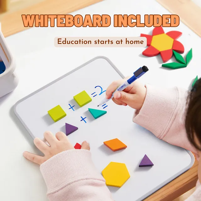 Mideer - Magnetic Wooden Geometry Blocks - 250pcs (17)