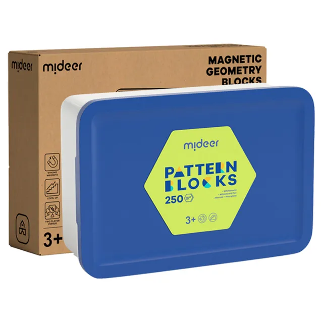 Mideer - Magnetic Wooden Geometry Blocks - 250pcs (2)