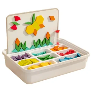 Mideer – Magnetic Wooden Geometry Blocks – 250 pcs