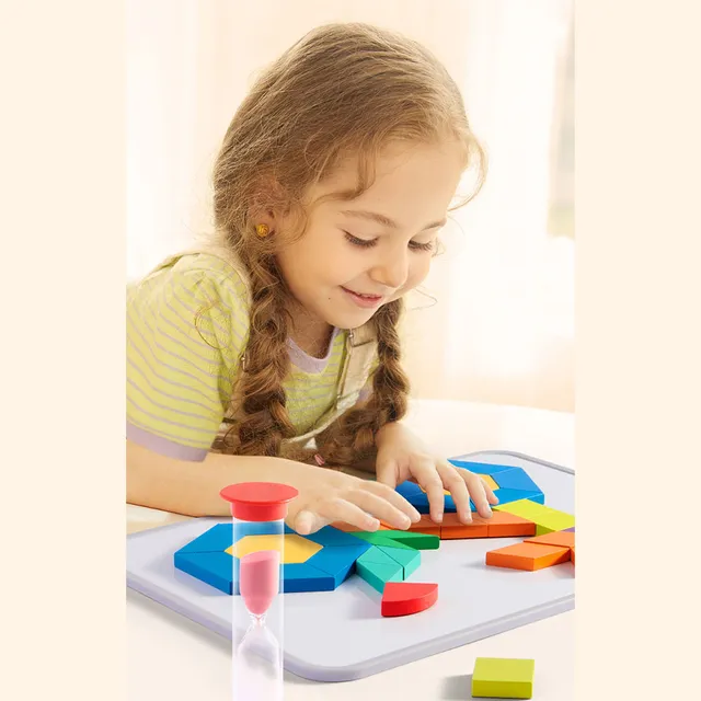 Mideer - Magnetic Wooden Geometry Blocks - 250pcs (7)