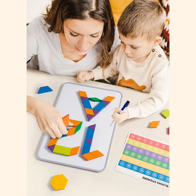 Mideer - Magnetic Wooden Geometry Blocks - 250pcs (8)