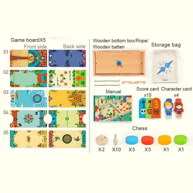 Mideer - 10-in-1 Carrom Board Game (7)