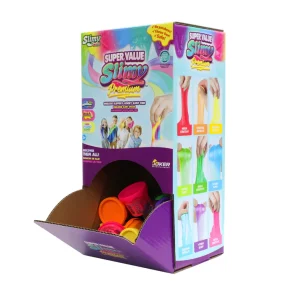 Slimy Super Value Premium 2oz Each Assorted 80pcs Gravity Display Set, Non-Toxic Gluten-Free Safe, Endless Slippery Gooey Slimy Fun