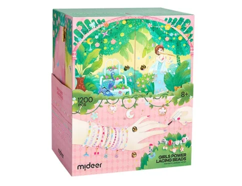 Mideer – Girls Power Lacing Beads Jewelry Craft Kit – 1200pcs