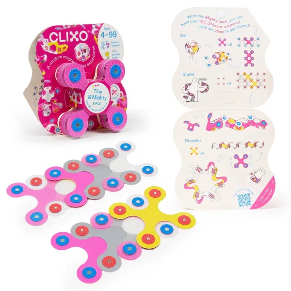 CL-MITY-SK-5_2 9 piece Clixo quad magnetic pieces dazzling sparkle colours exclusive edition